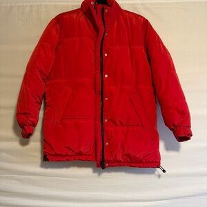 Women Red Puffer Jacket